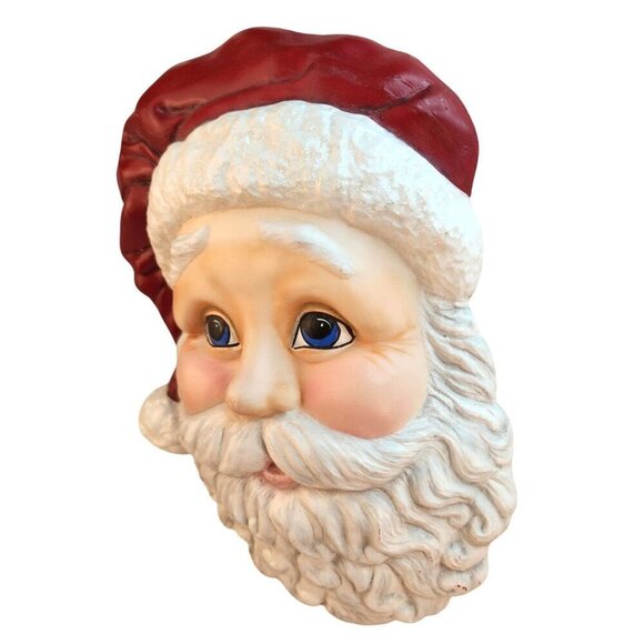 Santa Claus Wall Hanging Christmas Decor Ceramic Christmas Holiday 10 x 8 x 2 in - Picture 2 of 12